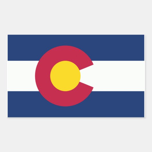 Sticker Rectangulaire Drapeau du Colorado (Devant)