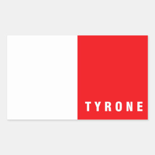 Sticker Rectangulaire Drapeau du comté de Tyrone Irlande du Nord Royaume