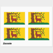 Sticker Rectangulaire Drapeau du comté historique de Berkshire Rectangul (Feuille)