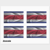 Sticker Rectangulaire Drapeau du Costa Rica (Feuille)