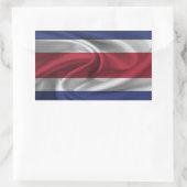 Sticker Rectangulaire Drapeau du Costa Rica (Sac)
