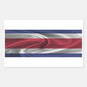 Sticker Rectangulaire Drapeau du Costa Rica