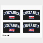 Sticker Rectangulaire Drapeau du Costa Rica (Feuille)