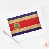 Sticker Rectangulaire Drapeau du Costa Rica (Enveloppe)