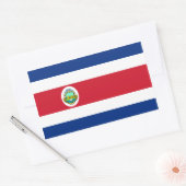 Sticker Rectangulaire Drapeau du Costa Rica/République (Enveloppe)