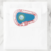 Sticker Rectangulaire Drapeau du Dakota du Sud Escalade carabiner (Sac)