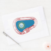 Sticker Rectangulaire Drapeau du Dakota du Sud Escalade carabiner (Enveloppe)