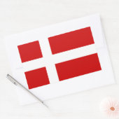 Sticker Rectangulaire Drapeau du Danemark (Enveloppe)