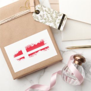 Sticker Rectangulaire Drapeau du Danemark