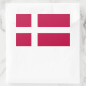 Sticker Rectangulaire Drapeau du Danemark (Sac)