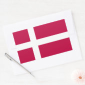 Sticker Rectangulaire Drapeau du Danemark (Enveloppe)