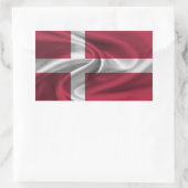 Sticker Rectangulaire Drapeau du Danemark (Sac)