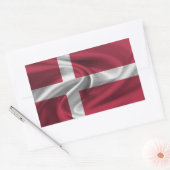 Sticker Rectangulaire Drapeau du Danemark (Enveloppe)