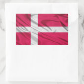 Sticker Rectangulaire Drapeau du Danemark (Sac)