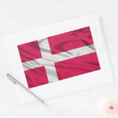 Sticker Rectangulaire Drapeau du Danemark (Enveloppe)