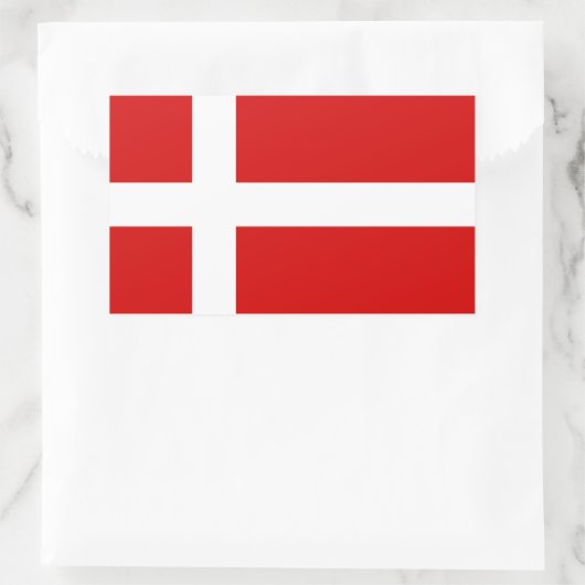 Sticker Rectangulaire Drapeau du Danemark (Sac)