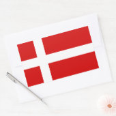 Sticker Rectangulaire Drapeau du Danemark (Enveloppe)