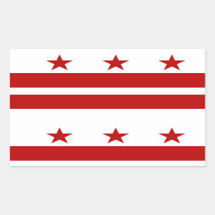 Sticker Rectangulaire Drapeau du district de Columbia