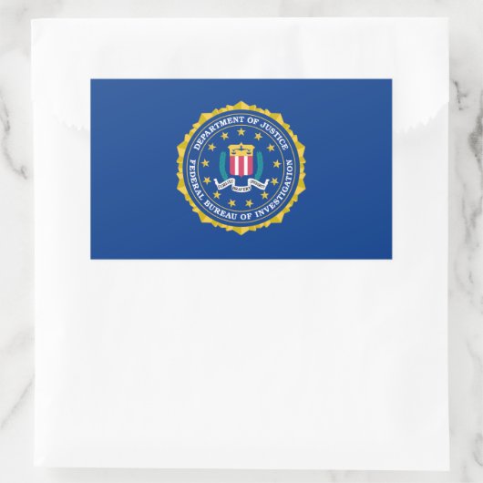 Sticker Rectangulaire Drapeau du FBI (Sac)