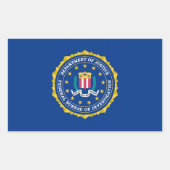 Sticker Rectangulaire Drapeau du FBI (Devant)