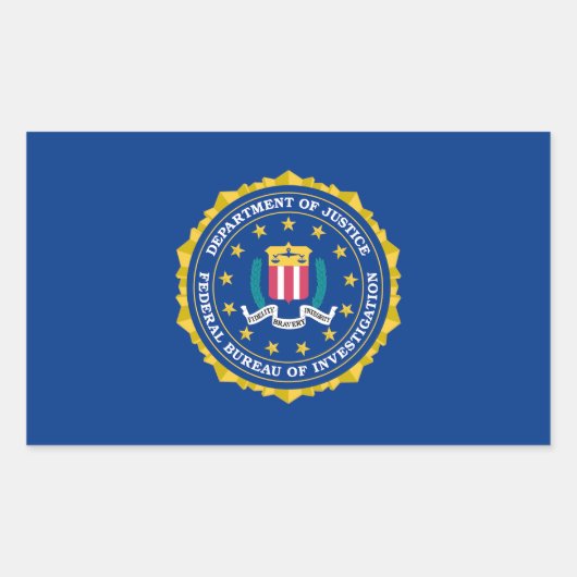 Sticker Rectangulaire Drapeau du FBI (Devant)