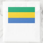 Sticker Rectangulaire Drapeau du Gabon (Sac)