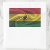 Sticker Rectangulaire Drapeau du Ghana (Sac)
