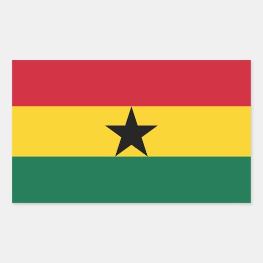 Sticker Rectangulaire Drapeau du Ghana (Devant)