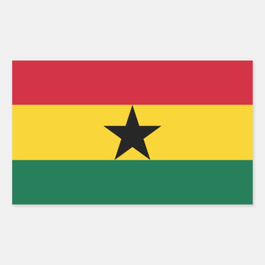 Sticker Rectangulaire Drapeau du Ghana (Devant)