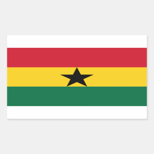 Sticker Rectangulaire Drapeau du Ghana