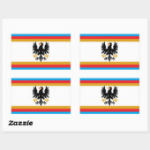 Sticker Rectangulaire Drapeau du Grand-Duché de Prusse orientale (Feuille)