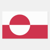 Sticker Rectangulaire Drapeau du Groenland (Devant)