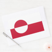 Sticker Rectangulaire Drapeau du Groenland (Enveloppe)