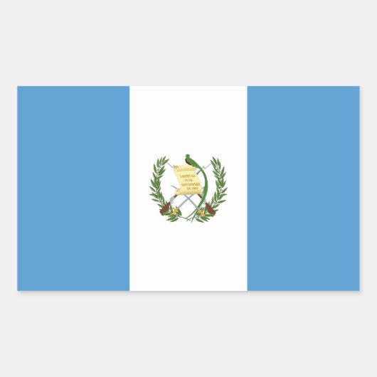 Sticker Rectangulaire Drapeau du Guatemala (Devant)