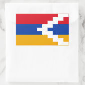Sticker Rectangulaire Drapeau du Haut-Karabagh (Sac)