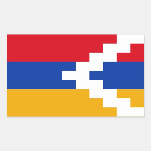 Sticker Rectangulaire Drapeau du Haut-Karabagh (Devant)