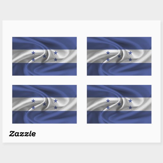 Sticker Rectangulaire Drapeau du Honduras (Feuille)