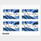 STICKER RECTANGULAIRE DRAPEAU DU HONDURAS (Feuille)
