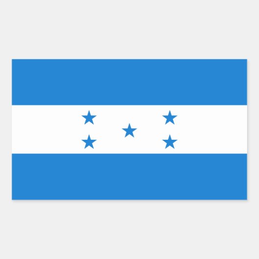 Sticker Rectangulaire Drapeau du Honduras (Devant)