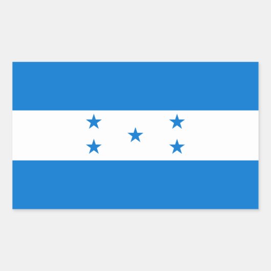 Sticker Rectangulaire Drapeau du Honduras HN (Devant)