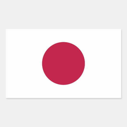 Sticker Rectangulaire Drapeau du Japon (Devant)