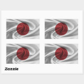 Sticker Rectangulaire Drapeau du Japon (Feuille)