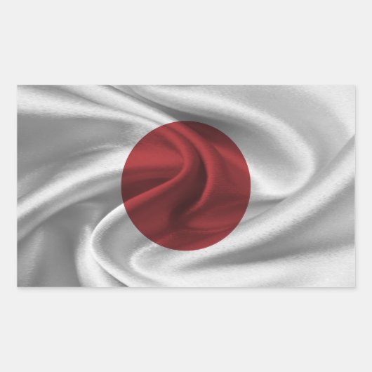 Sticker Rectangulaire Drapeau du Japon (Devant)