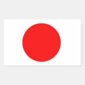 Sticker Rectangulaire Drapeau du Japon (Devant)