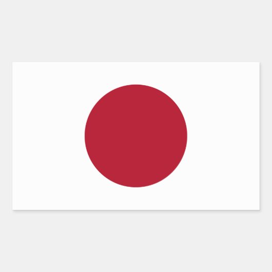 Sticker Rectangulaire Drapeau du Japon (Devant)