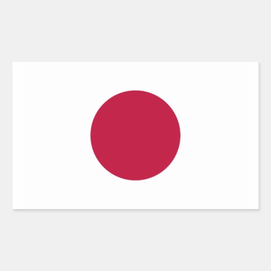 Sticker Rectangulaire Drapeau du Japon (Devant)