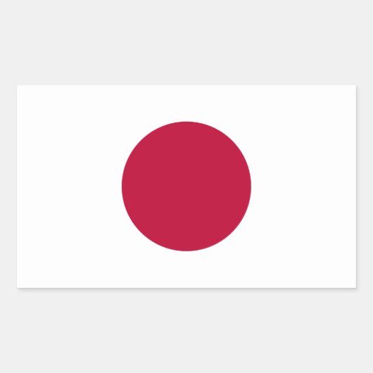 Sticker Rectangulaire Drapeau du Japon : Hinomaru, Nisshōki, Red Rising  (Devant)