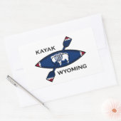 Sticker Rectangulaire Drapeau du Kayak Wyoming (Enveloppe)