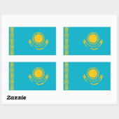 Sticker Rectangulaire Drapeau du Kazakhstan (Feuille)