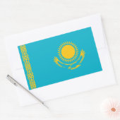 Sticker Rectangulaire Drapeau du Kazakhstan (Enveloppe)